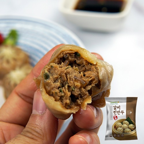 [풀잎마켓] 갈비찐만두 168g x 5봉 찐만두 갈비만두 냉동만두 간식 만두국