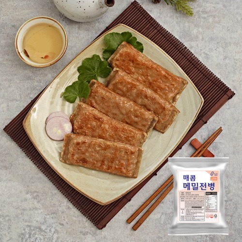 [풀잎마켓] 메밀전병 1.2kg 메밀전병 냉동전병 간식 에어프라이어간식 대용량