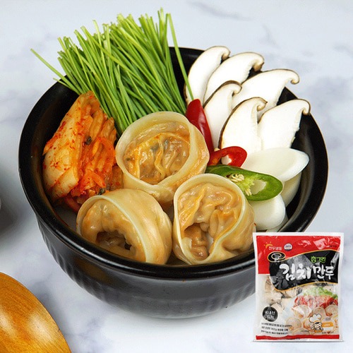 [풀잎마켓] 김치손만두 1.4kg 손만두 김치만두 냉동만두 간식 만두국