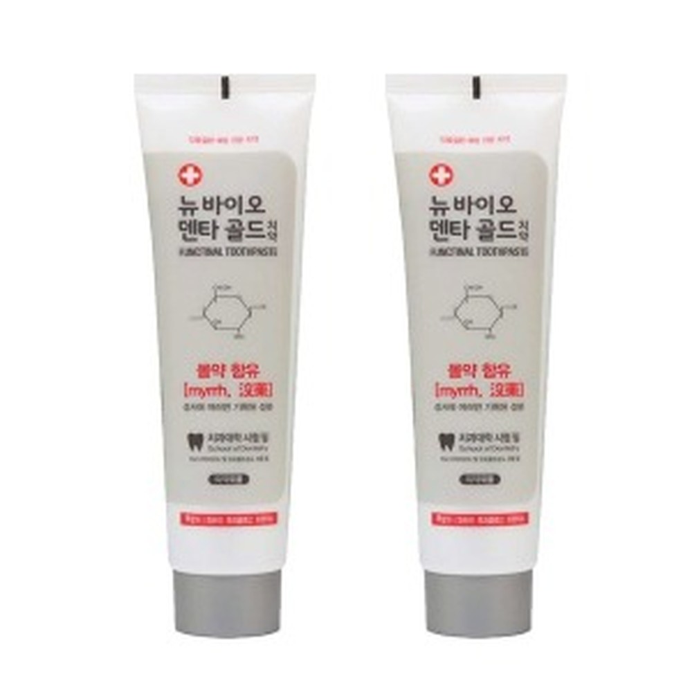 [뉴바이오] 덴타골드치약 200g x 2개 세트 치약 치약세트 가족치약 대용량치약 구강용품