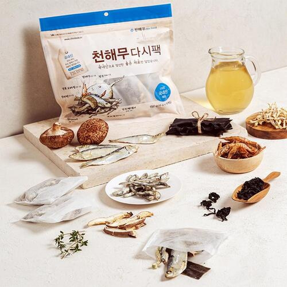[천해무] 원물 다시팩 150g 다시팩 육수팩 국물팩 멸치다시팩 천연육수