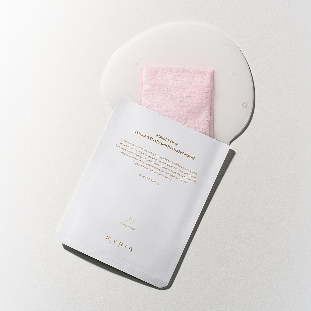 [키리아테라피] 마레 PDRN 콜라겐 쿠션 글로우 마스크 27ml x 7매 마스크팩 PDRN마스크 콜라겐마스크 시트마스크 광채마스크