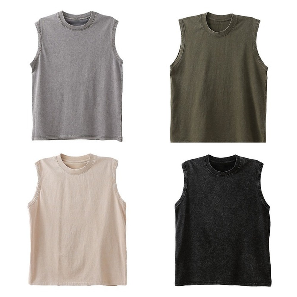 [쿨리치] 남성 피그먼트 민소매(블랙, 그레이, 베이지, 카키 M~2XL) 민소매 남성민소매 피그먼트민소매 나시티 슬리브리스