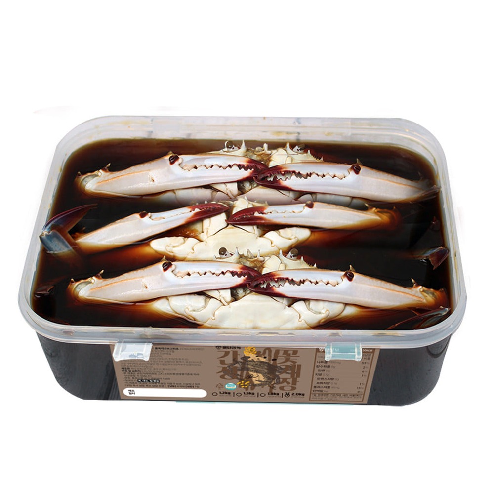 [바다장독] 국내산 간장꽃게장 (통) (소2미 1.2kg 외 5종 택1) 소3미 1.5kg 상세이미지