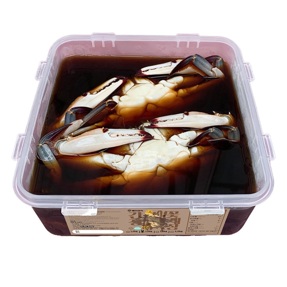 [바다장독] 국내산 간장꽃게장 (통) (소2미 1.2kg 외 5종 택1) 중3미 2kg 상세이미지