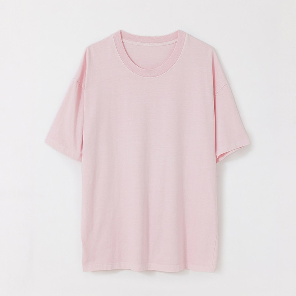 [쿨리치] 천연염색 피그먼트 반팔티 6008 (그레이, 핑크, 블루, 아이보리, 연그린 M~2XL)
