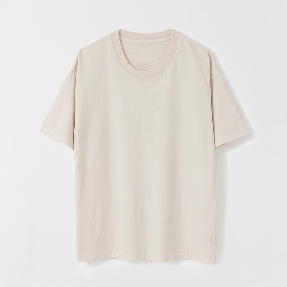 [쿨리치] 천연염색 피그먼트 반팔티 6008 (그레이, 핑크, 블루, 아이보리, 연그린 M~2XL)