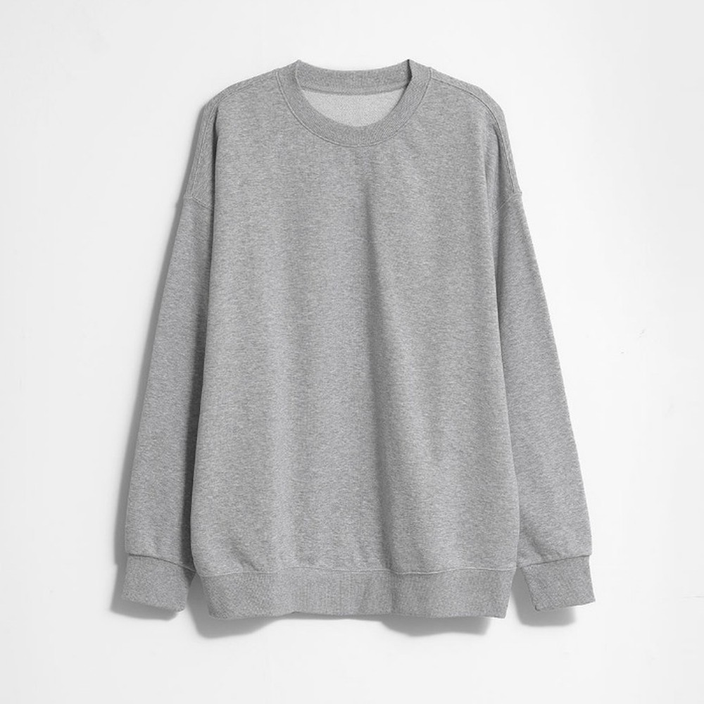 [쿨리치] 순면 3단 쭈리 오버핏 맨투맨 8010 (블랙, 그레이, 오트밀 M~2XL)
