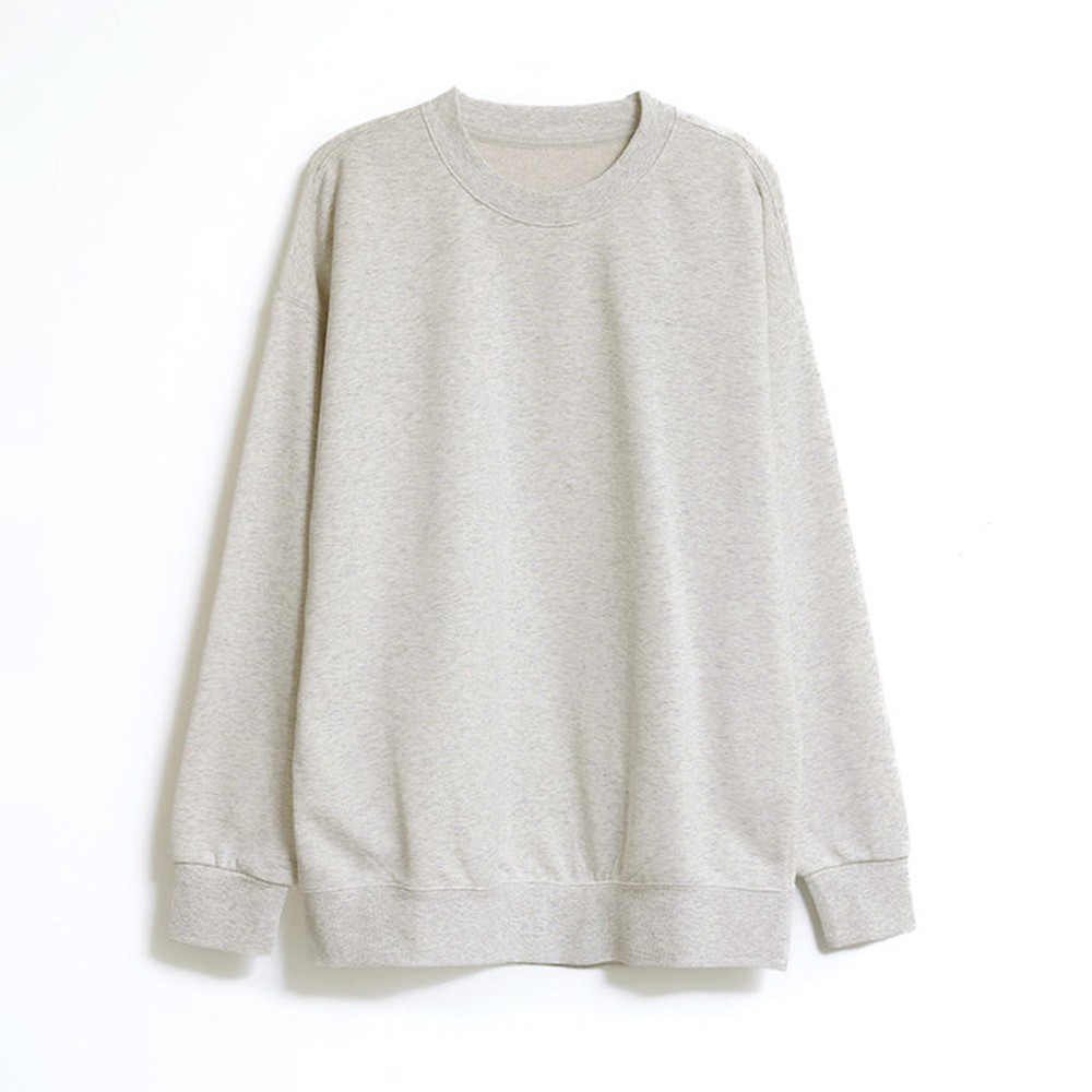 [쿨리치] 순면 3단 쭈리 오버핏 맨투맨 8010 (블랙, 그레이, 오트밀 M~2XL)