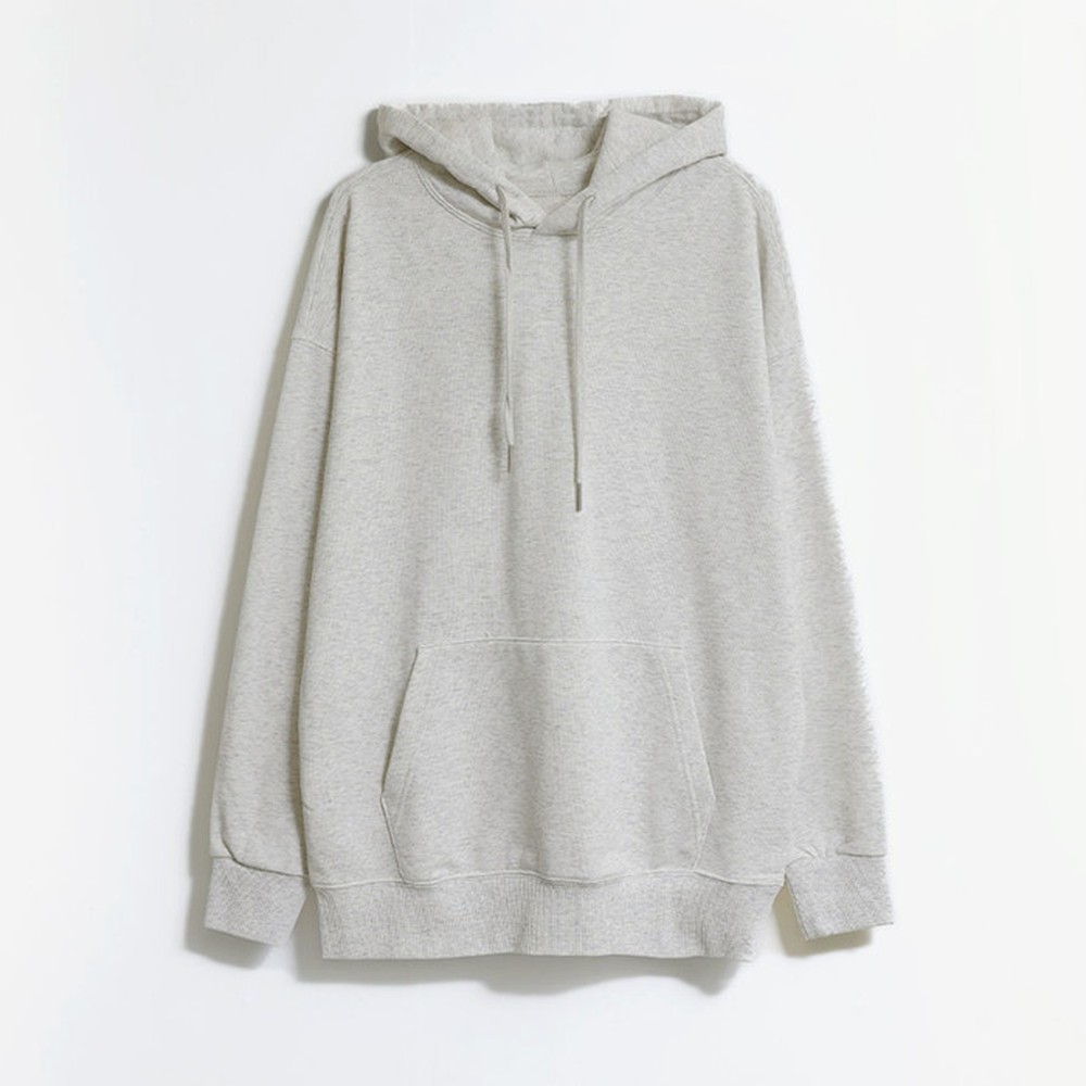 [쿨리치] 순면 3단 쭈리 오버핏 후드티 8011 (블랙, 그레이, 오트밀 M~2XL)