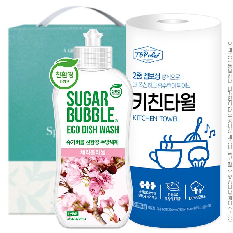 [슈가버블] 주방세제490용기 롤타입키친타올 (2종)