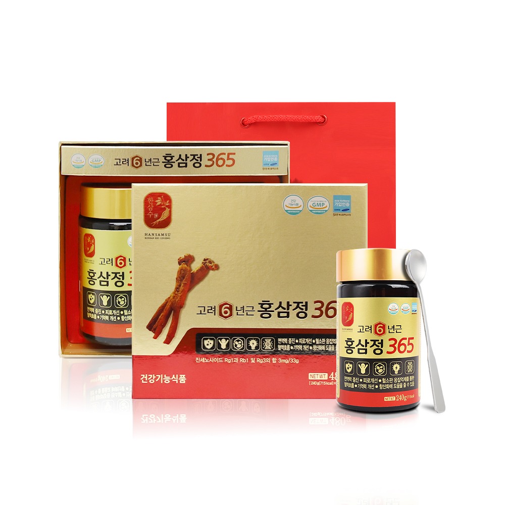 [대한홍삼진흥공사] 한삼수 홍삼정365 240g 4P 240g x 4병