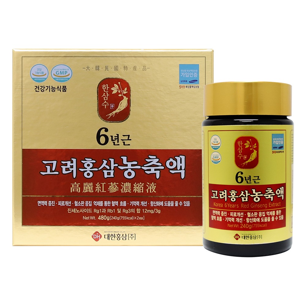 [대한홍삼진흥공사] 한삼수 홍삼 농축액 240g x 2병