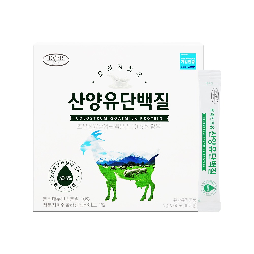 [에버그린] 오리진초유 산양유단백질 5g x 60포