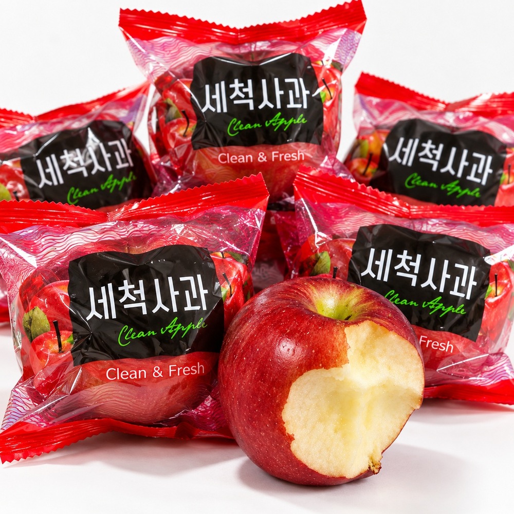 오존수 세척사과 부사 한입 4kg(30과 내외)