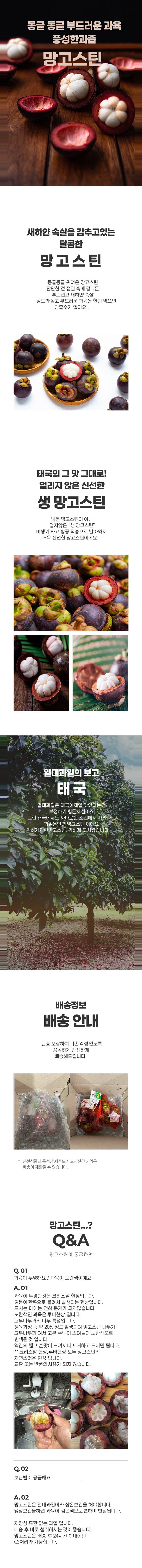 태국 망고스틴 망고스틴 4kg (8망)