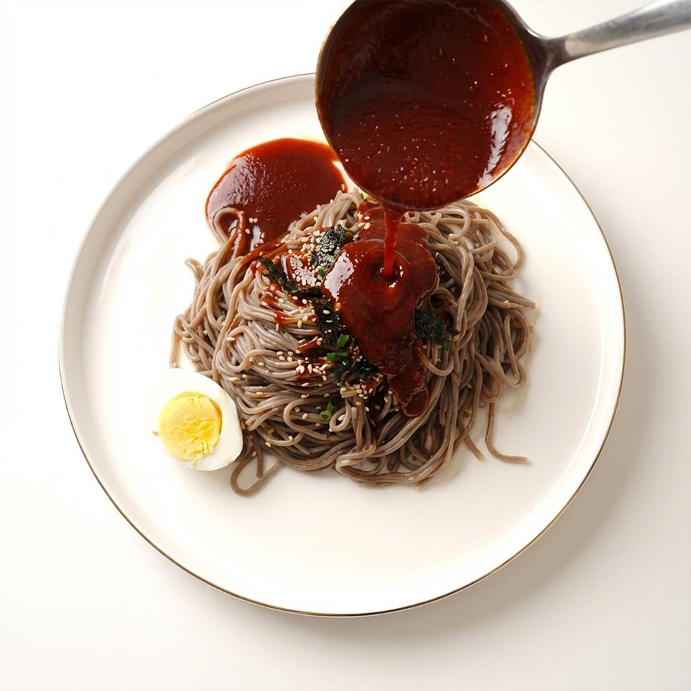 메밀소바 6인분 반반소바 6인분 (소바면 1kg+메밀장3개+비빔장3개)