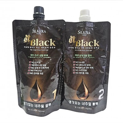 실케라 진블랙 새치커버 염색약 450ml