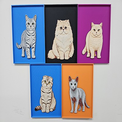 [3D 메모리 아트] 반려동물 액자 그림 수채화 초상화