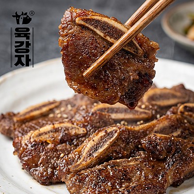 [여미푸드] 육강자 100% 한돈 국내산 돼지 양념 LA 갈비 500gX4팩