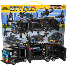 토탈블럭 SWAT 특수기동대 블록 1102PCS 어린이 조립블럭 장난감 레고 호환 경찰서 레고시티 경찰 경찰차