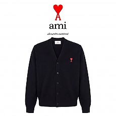 [100%정품] [ami] 아미 남녀공용 스몰하트 울 가디건 (S~XL, 블랙)