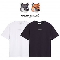 [100%정품] [Maison Kitsune] 메종키츠네 파리 컴포트 반팔티셔츠(화이트, 블랙 S~XL)