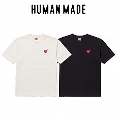 [100%정품] [Human Made] 휴먼메이드 하트 로고 반팔(화이트, 블랙 S~2XL)
