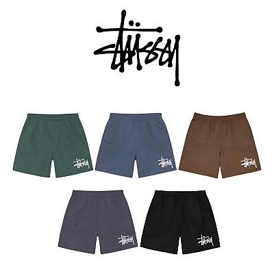 [100%정품] [Stussy] 스투시 빅 베이직 워터 쇼츠 팬츠(에메랄드, 네이비, 브라운, 그레이브스톤, 블랙, S-2XL)