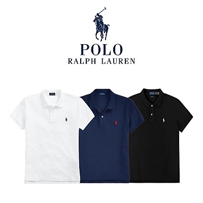 [100%정품] [Polo Ralph Lauren] 폴로랄프로렌 2버튼 여성 PK 반팔 티셔츠 클래식핏(화이트/네이비/블랙, S~XL)