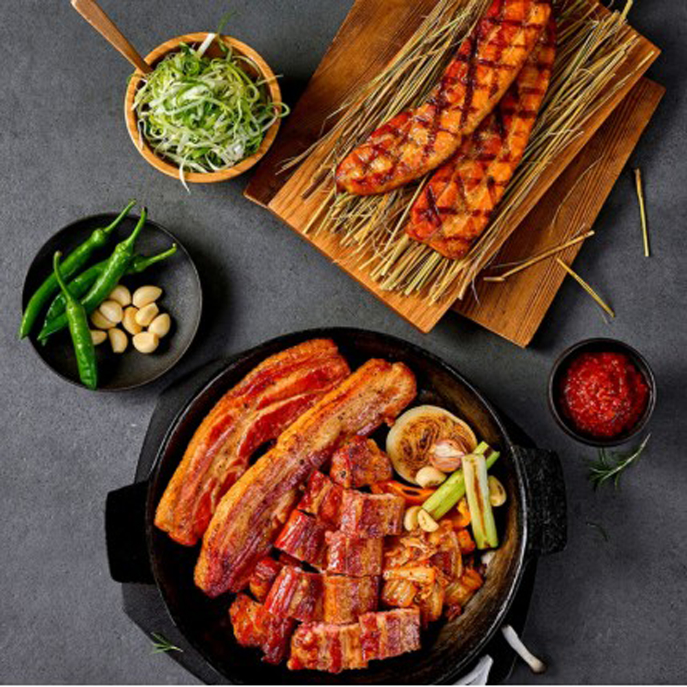 [정성예찬] 5분완성 볏짚 초벌 삼겹살 400g + 400g
