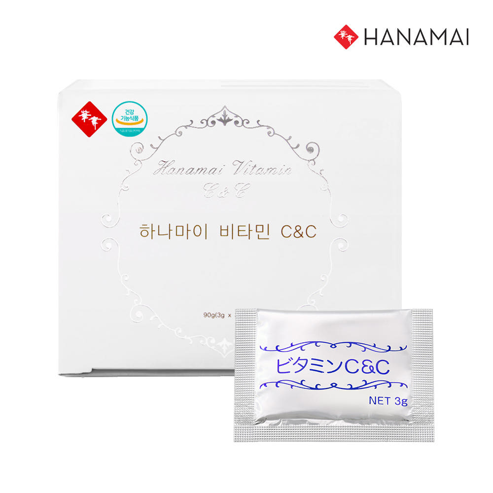 [하나마이] 100% 비타민 C&C - 비타민C 원료 아세로라 로즈힙 배합 항산화 영양제 30포 + 6세트 천연비타민C 비타민C가루 비타민C영양제 비타민C분말 비타민C파우더