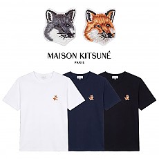 [100%정품] [Maison Kitsune] 메종키츠네 남녀공용 스피디폭스 패치 반팔티셔츠(화이트, 잉크블루, 블랙 S~XL)