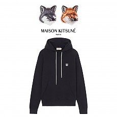[100%정품] [Maison Kitsune] 메종키츠네 그레이폭스 후드티셔츠(블랙 / S~XL)