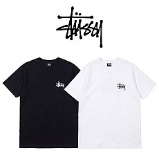 [100%정품][Stussy] 스투시 베이직 반팔 티셔츠(블랙/화이트, S~XL)