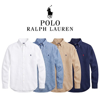 [100%정품] [Polo Ralph Lauren] 폴로랄프로렌 클래식핏 린넨 셔츠(화이트,블루,카키,네이비 S~XL)