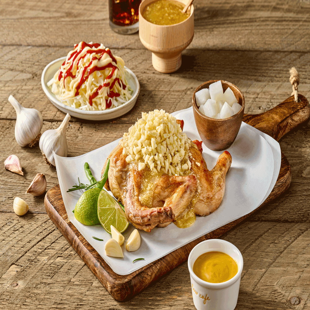 [정성예찬] 감칠맛 폭발 마늘폭탄통닭 800g + 800g