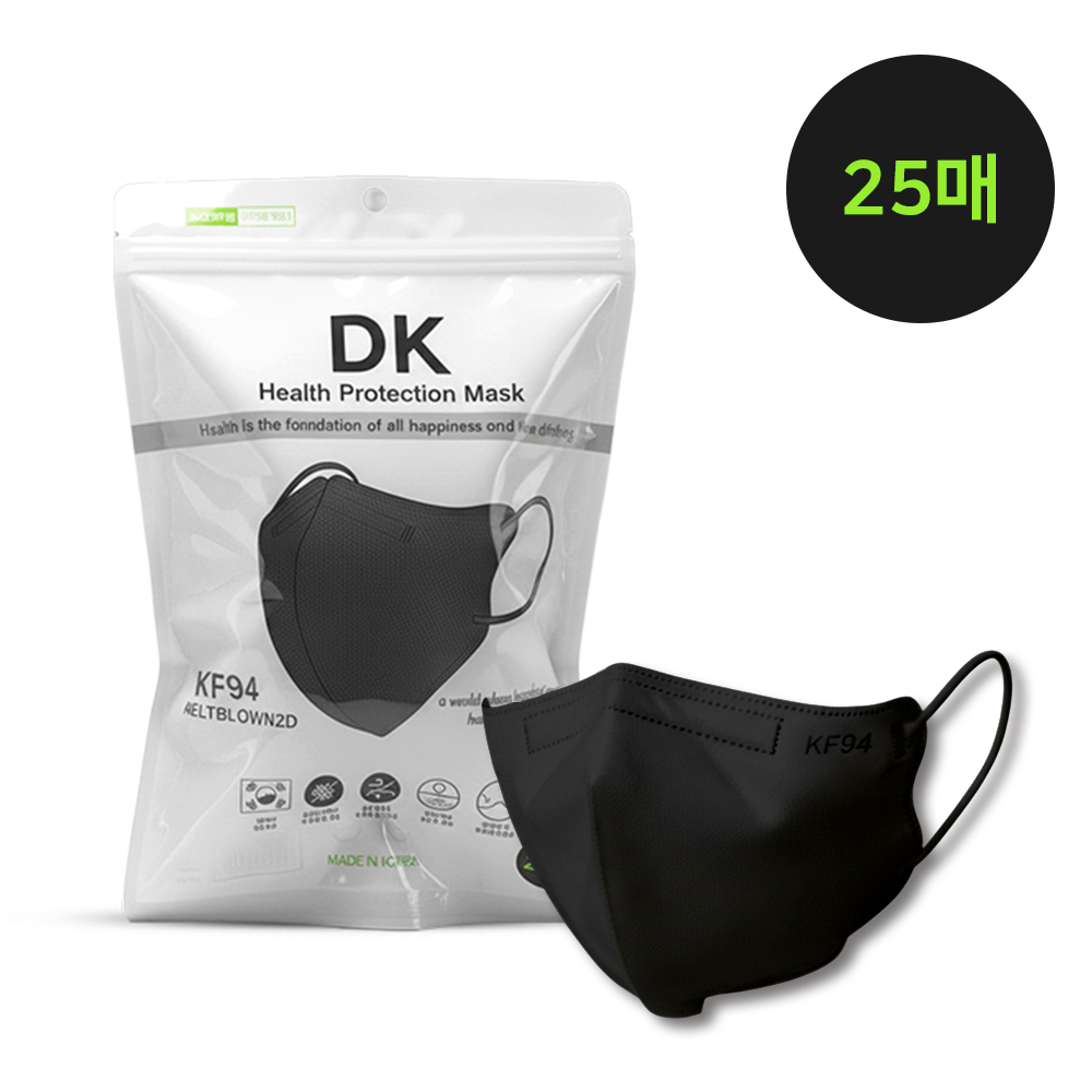 마스크 KF94 블랙 25매
