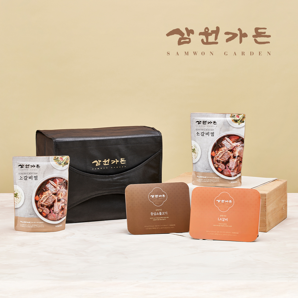 삼원가든 소고기세트 1호(소갈비찜700gx2팩+LA갈비500g+등심소불고기400g/2.3kg)