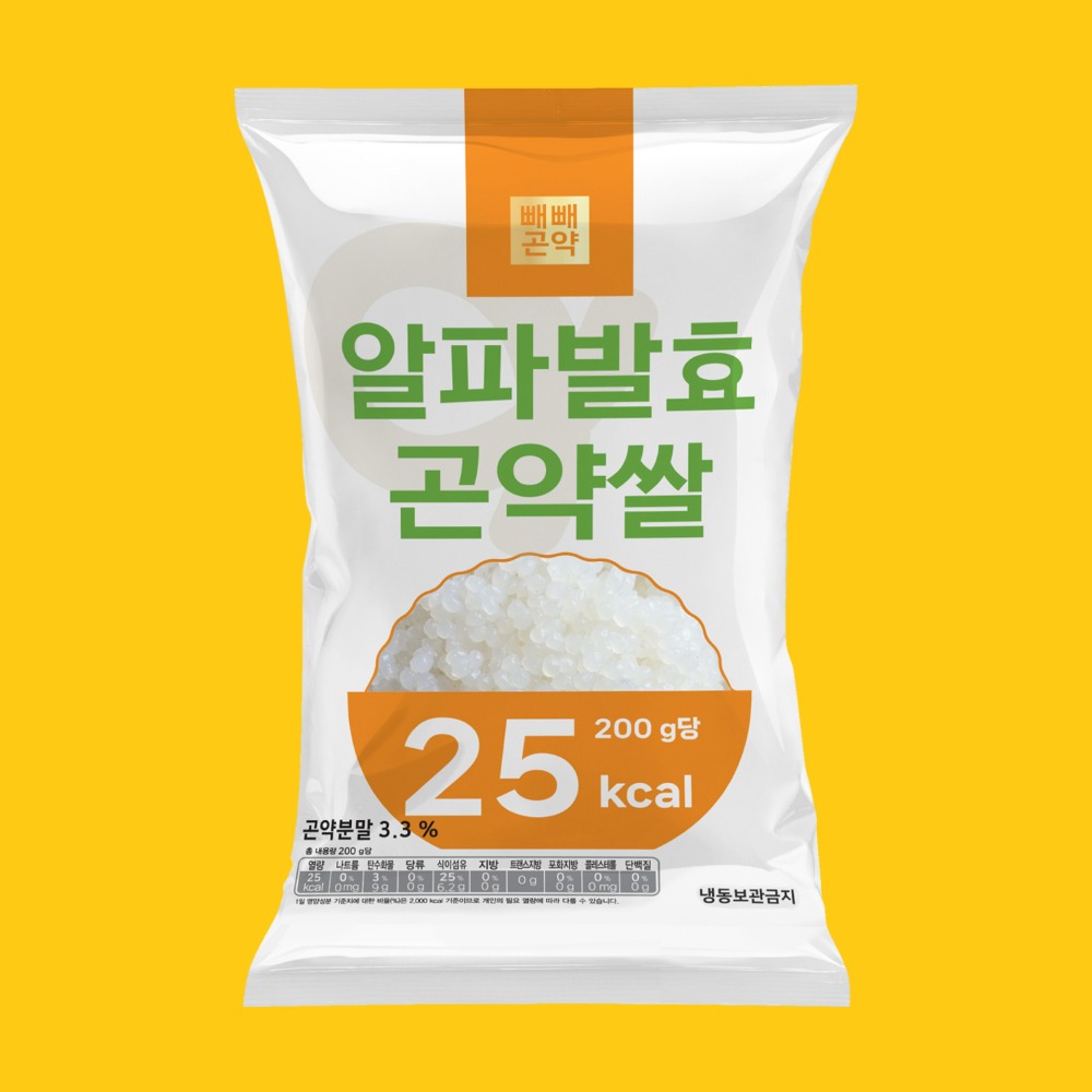 빼빼곤약 알파발효곤약쌀 200g(100g당 12.5kcal) 10개