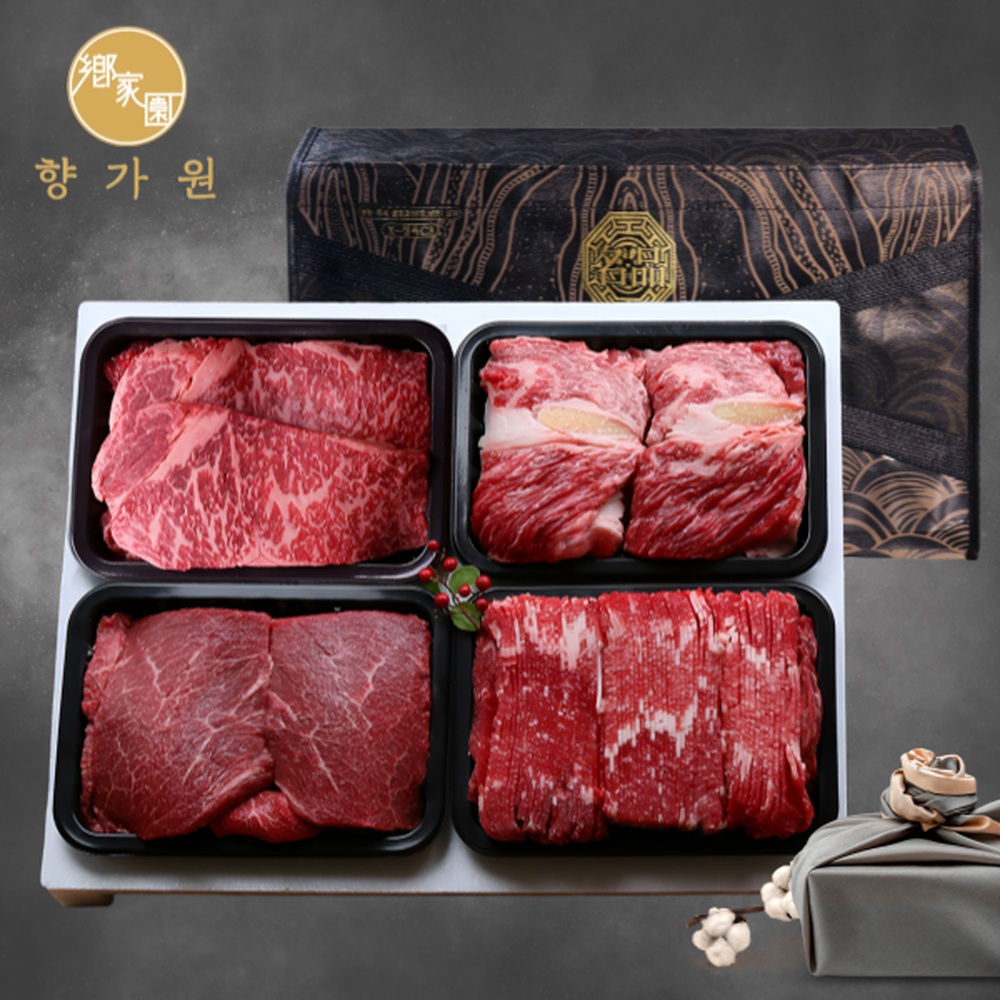 [향가원한우] 1등급 구이정육 혼합선물세트11호 1.6kg(400g*4ea)