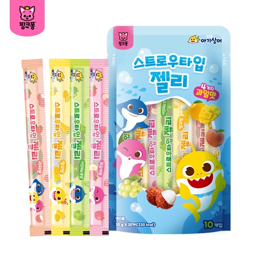 [남양H&B] 핑크퐁 아기상어 스트로우 젤리 2g x 10개입