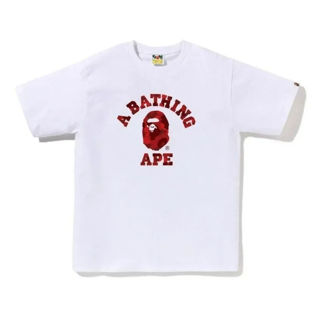 [100%정품] BAPE 베이프 컬러 카모 컬리지 반팔(블루화이트, 레드화이트, 퍼플화이트, 블루블랙, 레드블랙, 퍼플블랙 S~XL)