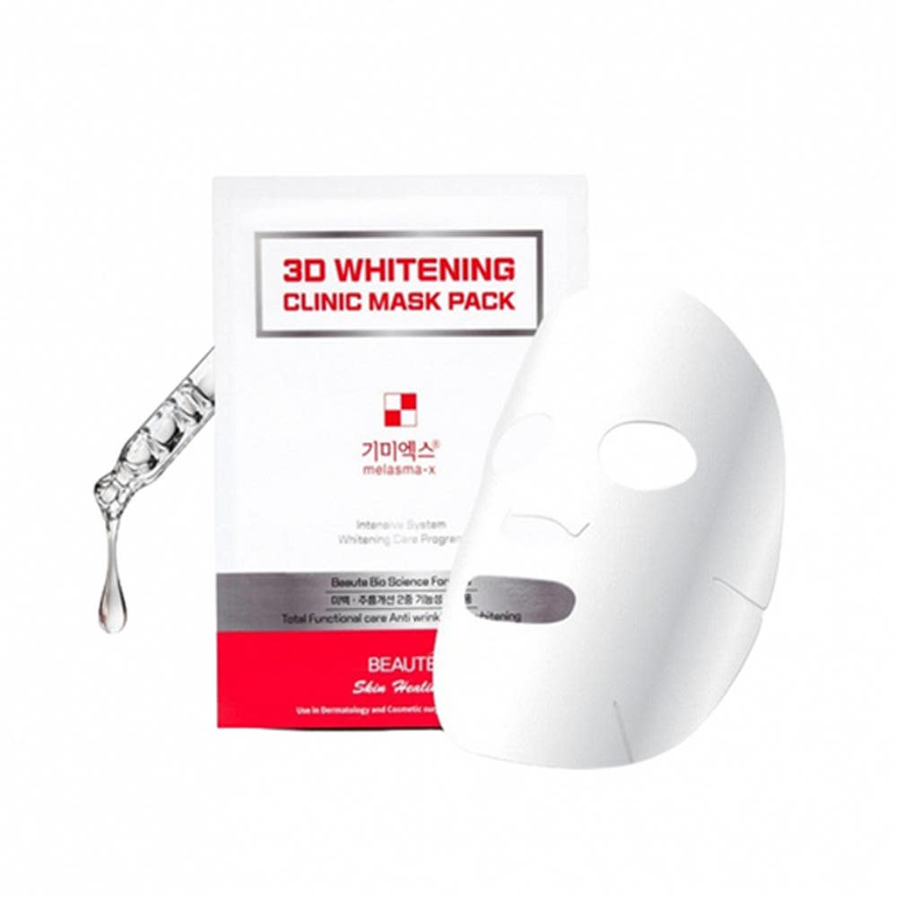 [기미엑스] 3D 화이트닝 클리닉 마스크팩 30ml x10매 (미백/주름개선 기능성)