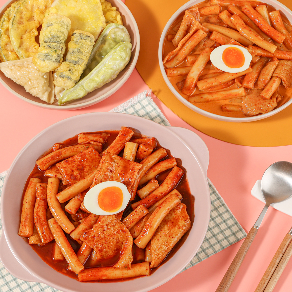 [신대장떡볶이] 1인분 떡볶이/로제 떡볶이와 함께 즐기는 튀김 모음 세트 택1 1인분 떡볶이(310g) x 5개
