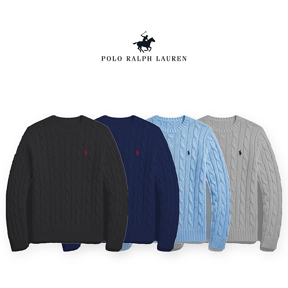 [Polo Ralph Lauren] 폴로랄프로렌 남여공용 꽈배기 니트(블랙, 네이비, 스카이블루, 그레이 S~XL)