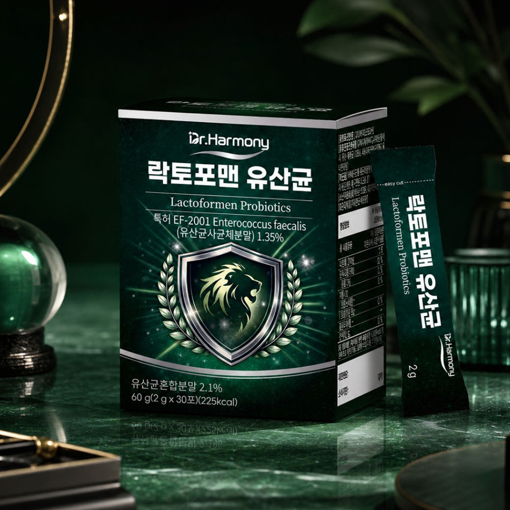 [닥터하모니] 락토포맨 유산균 병원입점 특허 전립선 유산균 블랙마카 아르기닌 아연 남성활력 영양제