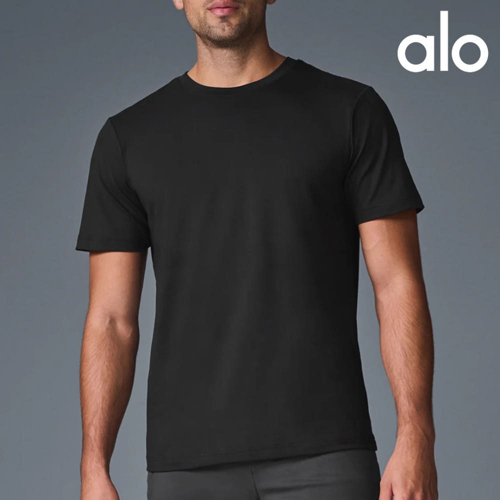 [100%정품] alo 알로 컨커 머슬핏 라운드 반팔(블랙,화이트 S~XL)