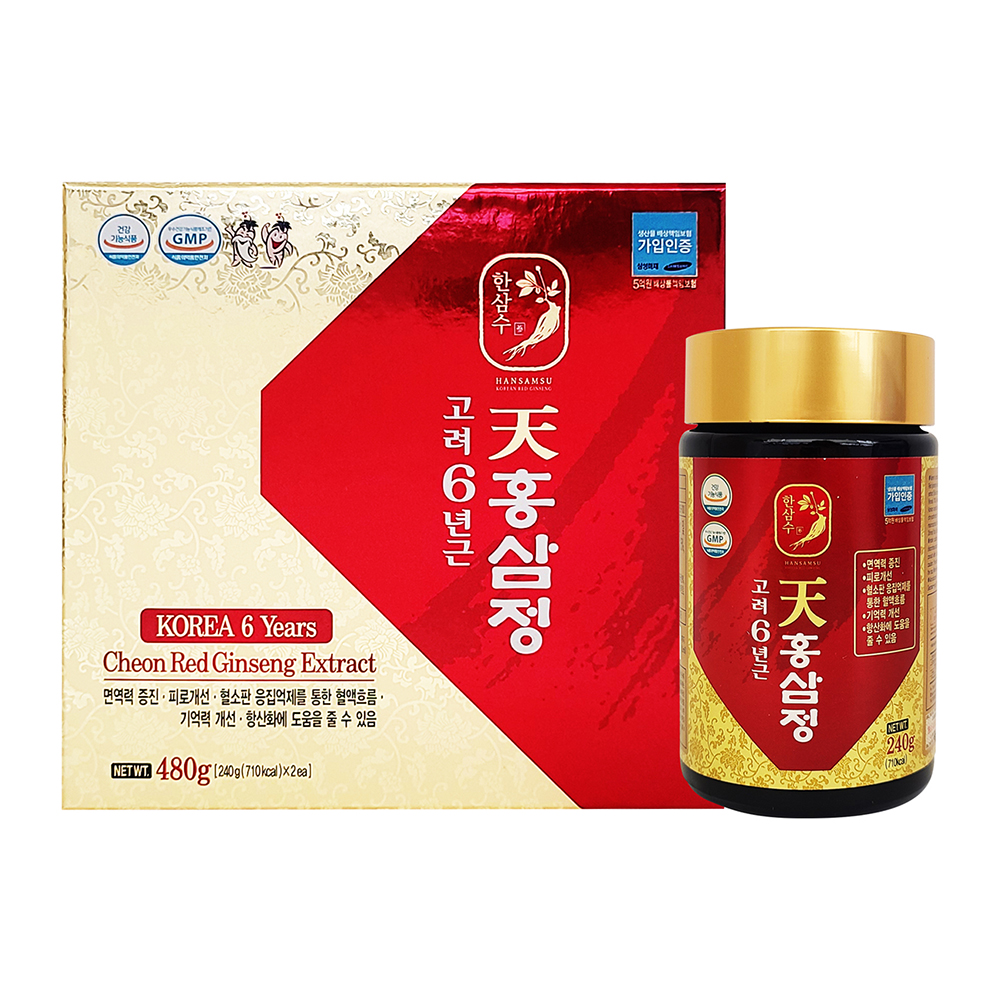 [대한홍삼진흥공사] 한삼수 천홍삼정 2p 240g x 2병