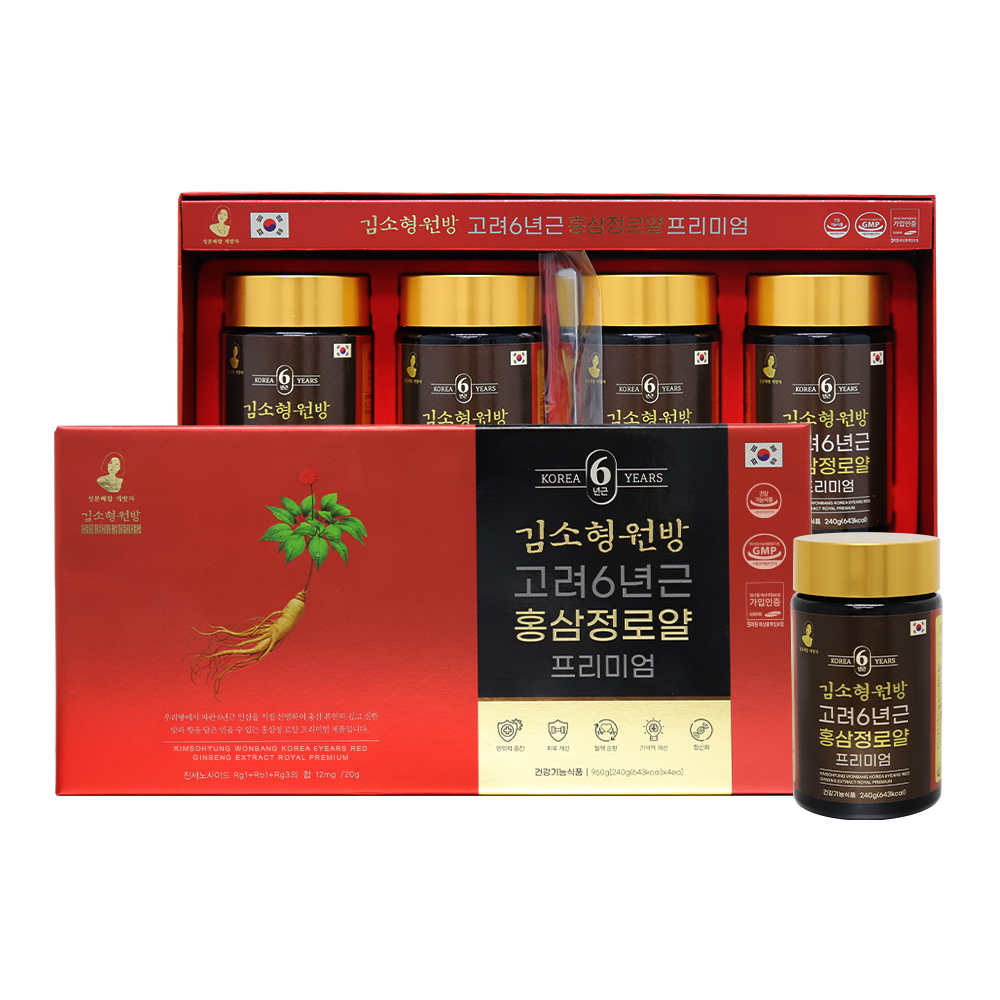 [김소형원방] 고려6년근 홍삼정 로얄 프리미엄 4p 240g x 4p